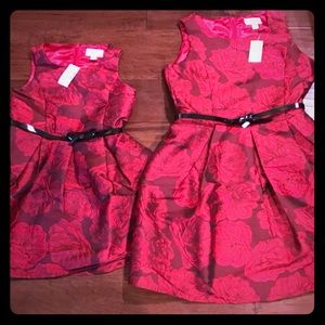 Matching sister dresses:  size 14 and size 6
